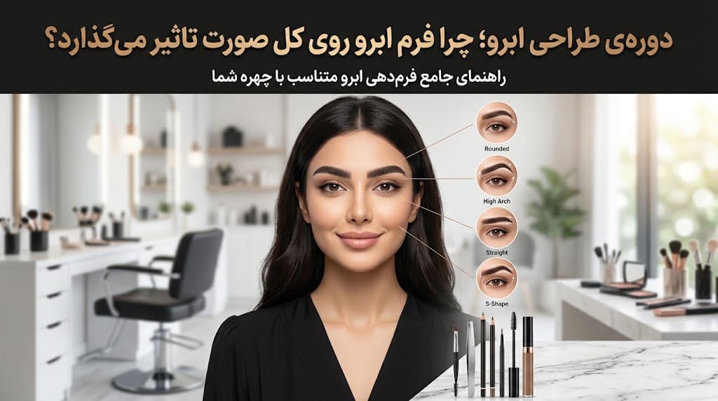 دوره‌ی طراحی ابرو؛ چرا فرم ابرو روی کل صورت تاثیر می‌گذارد؟