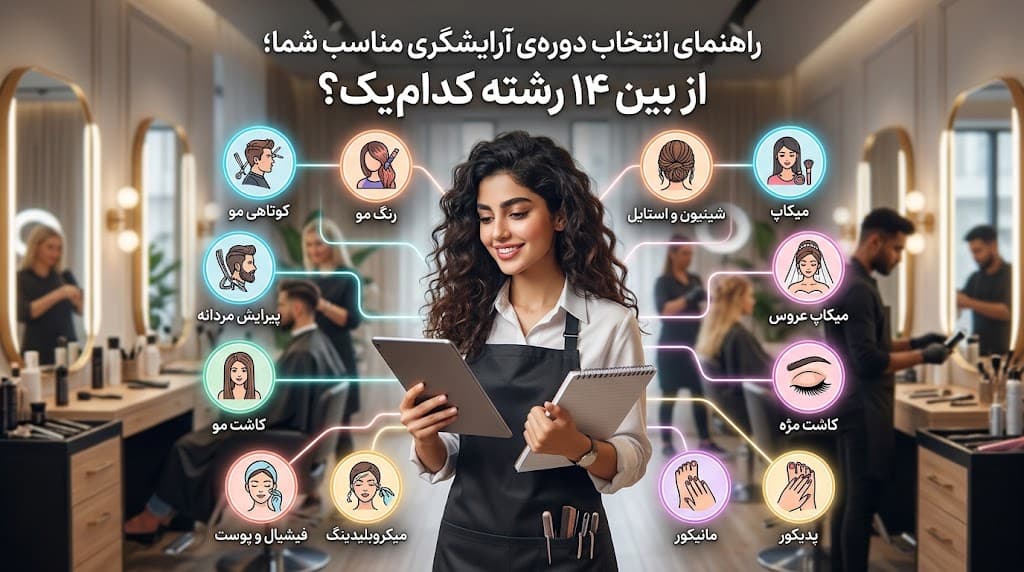 راهنمای انتخاب دوره‌ی آرایشگری مناسب شما؛ از بین ۱۴ رشته کدام‌یک؟
