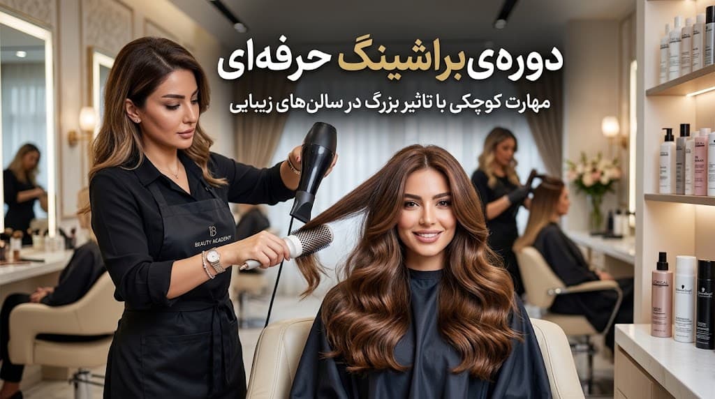 دوره‌ی براشینگ حرفه‌ای؛ مهارت کوچکی با تاثیر بزرگ در سالن‌های زیبایی